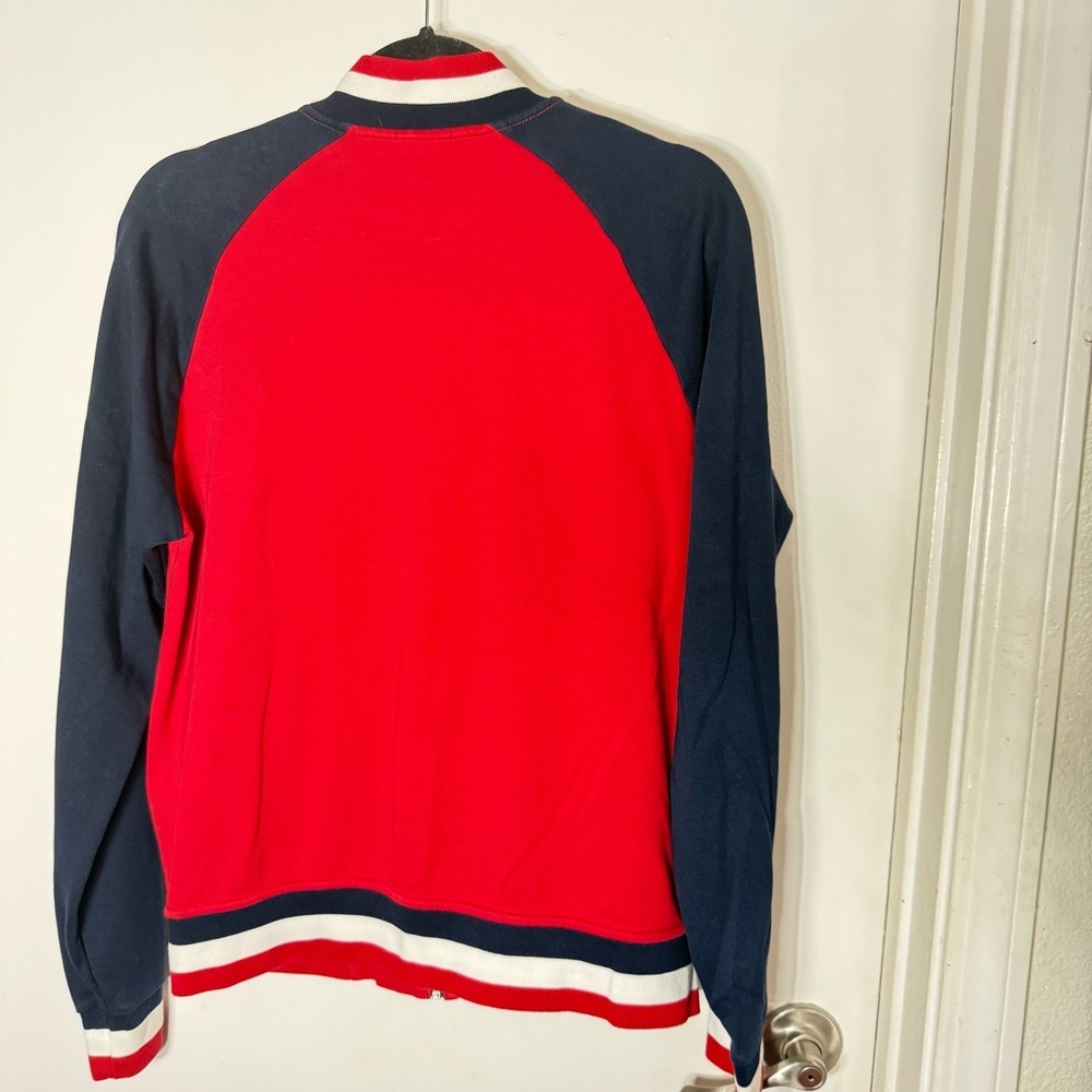 Polo Ralph Lauren Red & Navy Zip Up Sweater Jacket Men’s M | Excellent Condition - Picture 3 of 9